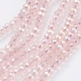 thumbnail image 1 of 1 Strand Electroplate Glass Beads Strands AB Color Plated Faceted Rondelle Pearl Pink 3x2mm Hole: 0.5mm about 135~140pcs/strand 32~34cm, 1 of 3