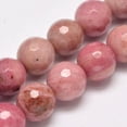 thumbnail image 1 of 1 Strand Faceted Natural Rhodonite Round Bead Strands 8mm Hole: 1mm 45pcs/strand 15 inch, 1 of 2
