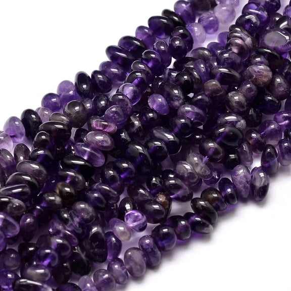1 Strand Natural Amethyst Chip Beads Strands 4~14x4~12mm Hole: 1mm 15.3 inch~16.1 inch