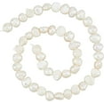 thumbnail image 1 of 1 Strand Natural Freshwater Pearls Bead 7-9.5x8-10.5mm Irregular Small Pearl Loose Bead Baroque Cultured Pearl Beads with Nylon Cord and Beading Needle for Jewelry Making DIY Crafts, 1 of 9