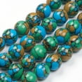 thumbnail image 1 of 1 Strand Turquoise Beads Strands Dyed Round Colorful 8mm Hole: 0.8mm 50pcs/strand 15.7 inch(40cm) Material: Turquoise, 1 of 3