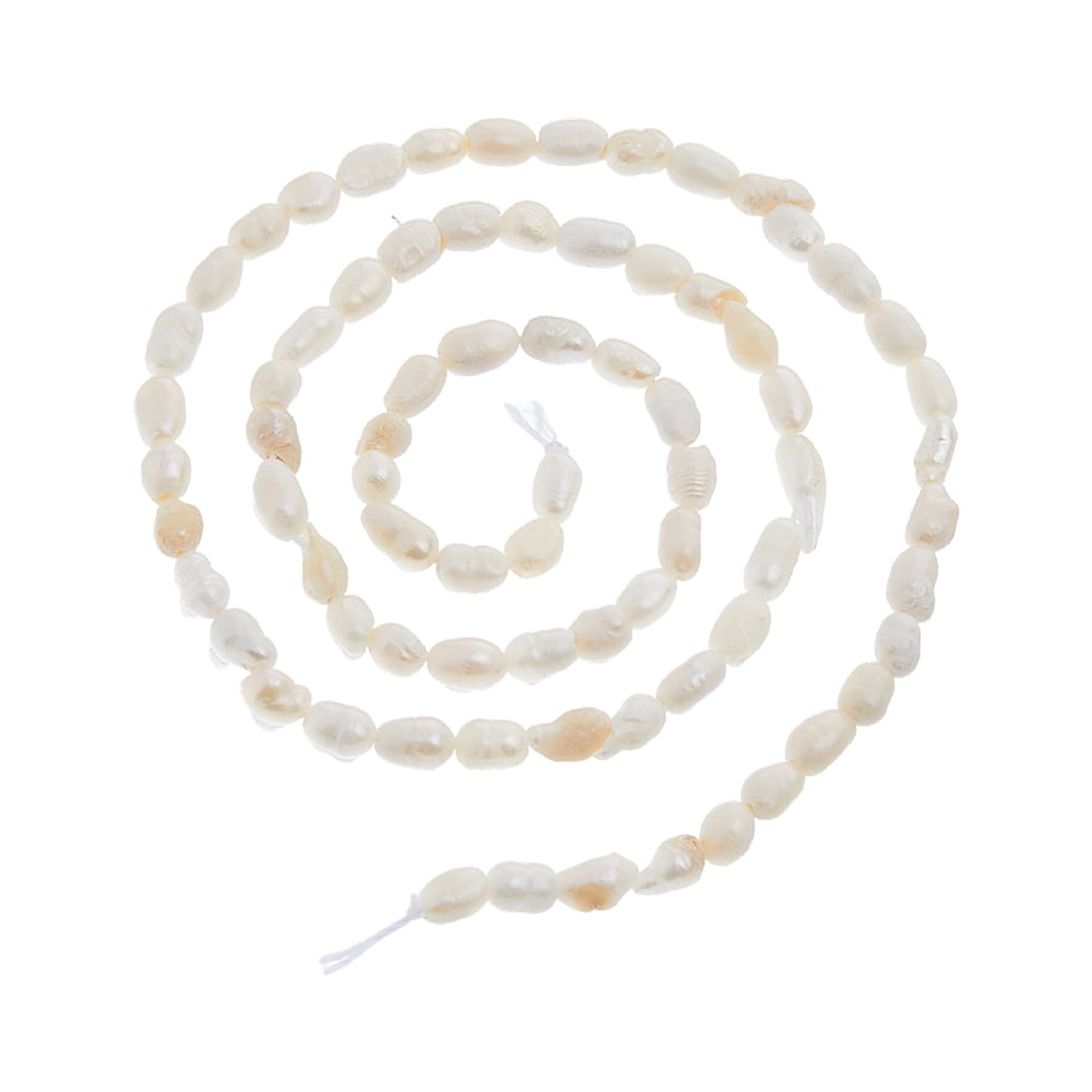 1 Strands Natural Cultured Freshwater Pearl Beads Strands Rice Seashell ...