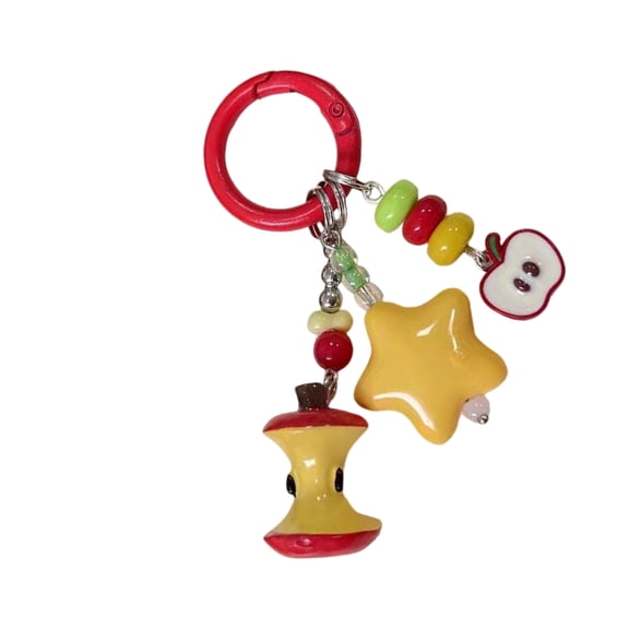 1. Stylish Star Charm Keychain with Glittering Accent, Lightweight Phone Lanyard for Bags & Devices