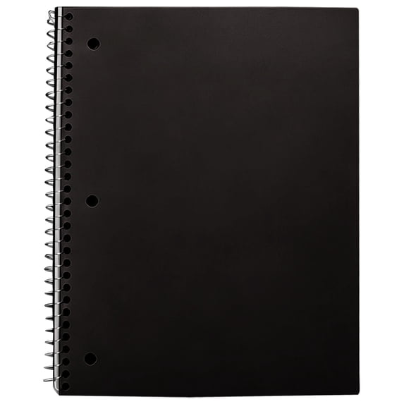 1-Subject Notebook, Spiral Notebook, College Ruled Paper, 7.95" X 10.51", 3 Hole Notebook, Wide Ruled Notebook