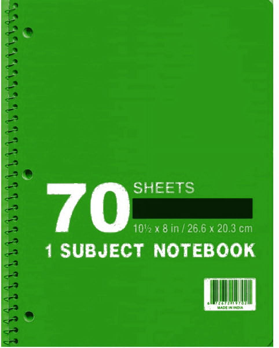 1 Subject Wide Ruled Wire Notebook Assorted Case Pack 48