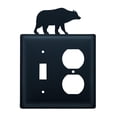 thumbnail image 1 of 1 Switch and Duplex Outlet Cover with Bear Accent, Black, 1 of 2