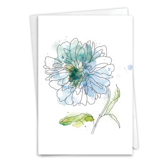 The Best Card Company Sympathy Greeting Card w/ 5x7 Envelope (1 Card), for Men, Women, Basic Blooms C4627DSMG