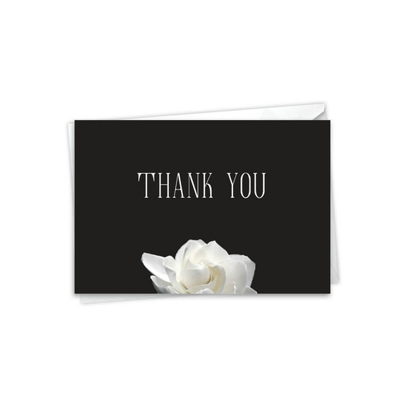 1 Sympathy Thank You Card with Envelope - Floral Support Gratitude C9156ASTG