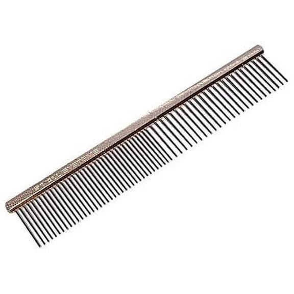 #1 All Systems Ultimate Metal Comb . Medium/Coarse 7 Inch Long Pet Grooming Comb . Extra Smooth Finish Will Never Wear Off . For Grooming All Breeds of Dogs & Cats