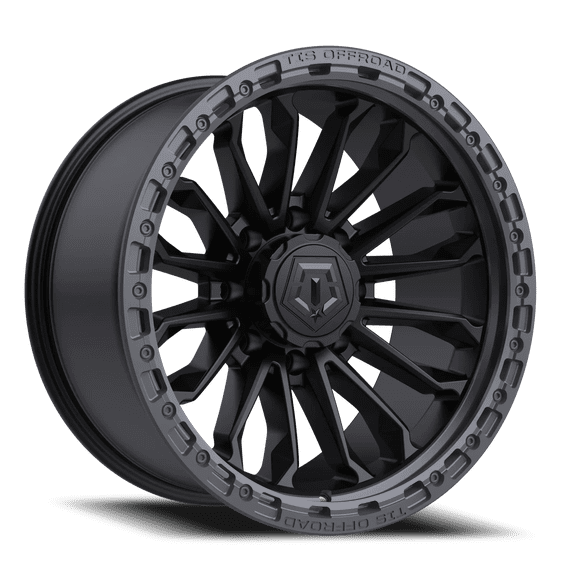 1 TIS 17x9 5X5.00 -12 556BA Black w/Anthracite Ring Wheel Rim
