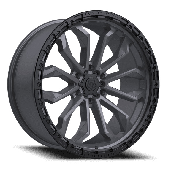 1 TIS 17x9 6X5.50 +25 556AB Anthracite w/Black Ring Wheel Rim