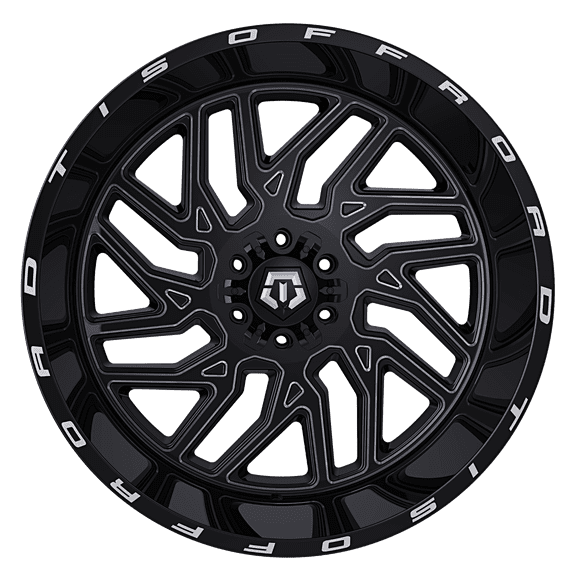 1 TIS 18x9 6X135 / 6X5.50 +00 544BM Gloss Black w/Milled Accents Wheel Rim