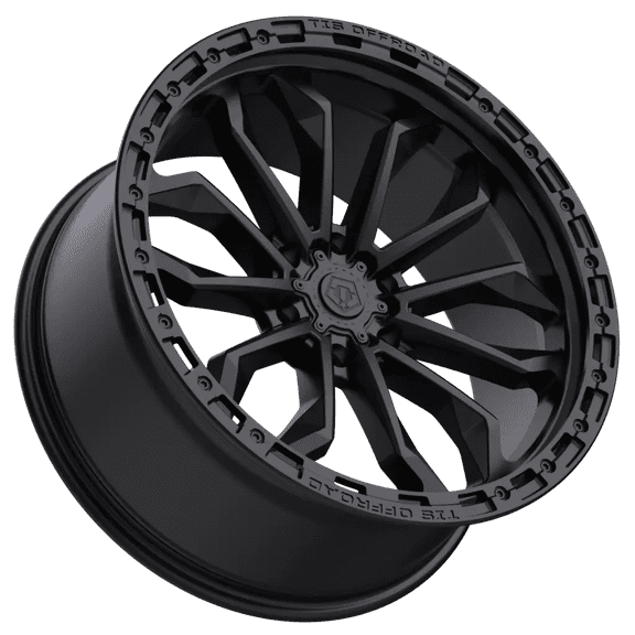 1 TIS 22x10 6X135 +10 556SB Satin Black w/Cast Bead Ring Wheel Rim