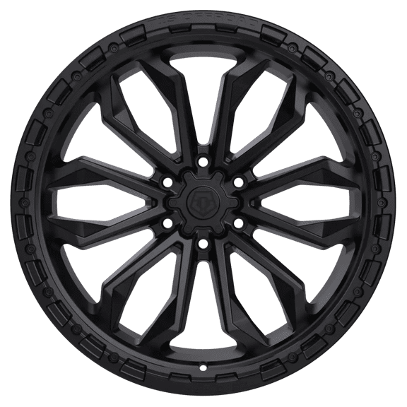 1 TIS 22x10 6X5.50 +10 556SB Satin Black w/Satin Black Ring Wheel Rim