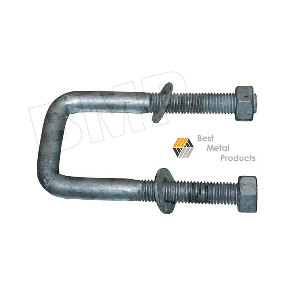 1 TRAILER STEEL U-BOLTS 2 1/16" SQUARE AXLE SPRING M14 U-BOLT 9/16" X 4 1000303