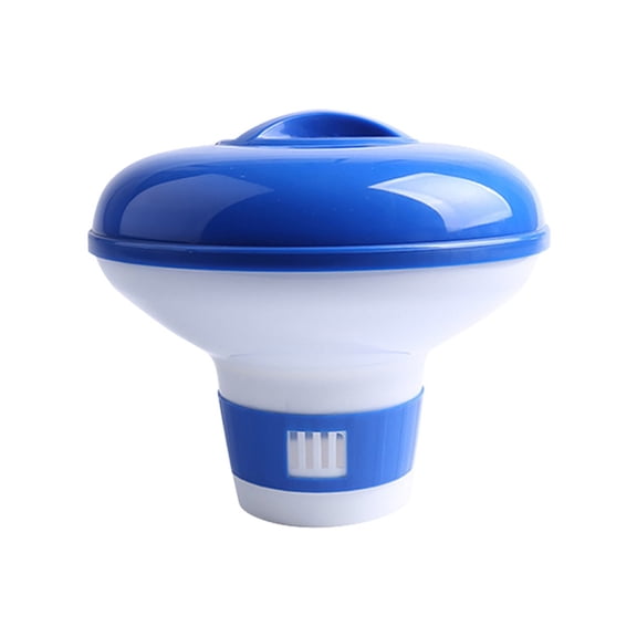 5-inch Floating Chlorine Dispenser, Fits 1" Chlorine Tablets, Adjustable Release Tablet Floater for Indoor & Outdoor Swimming Pool SPA, Blue & White