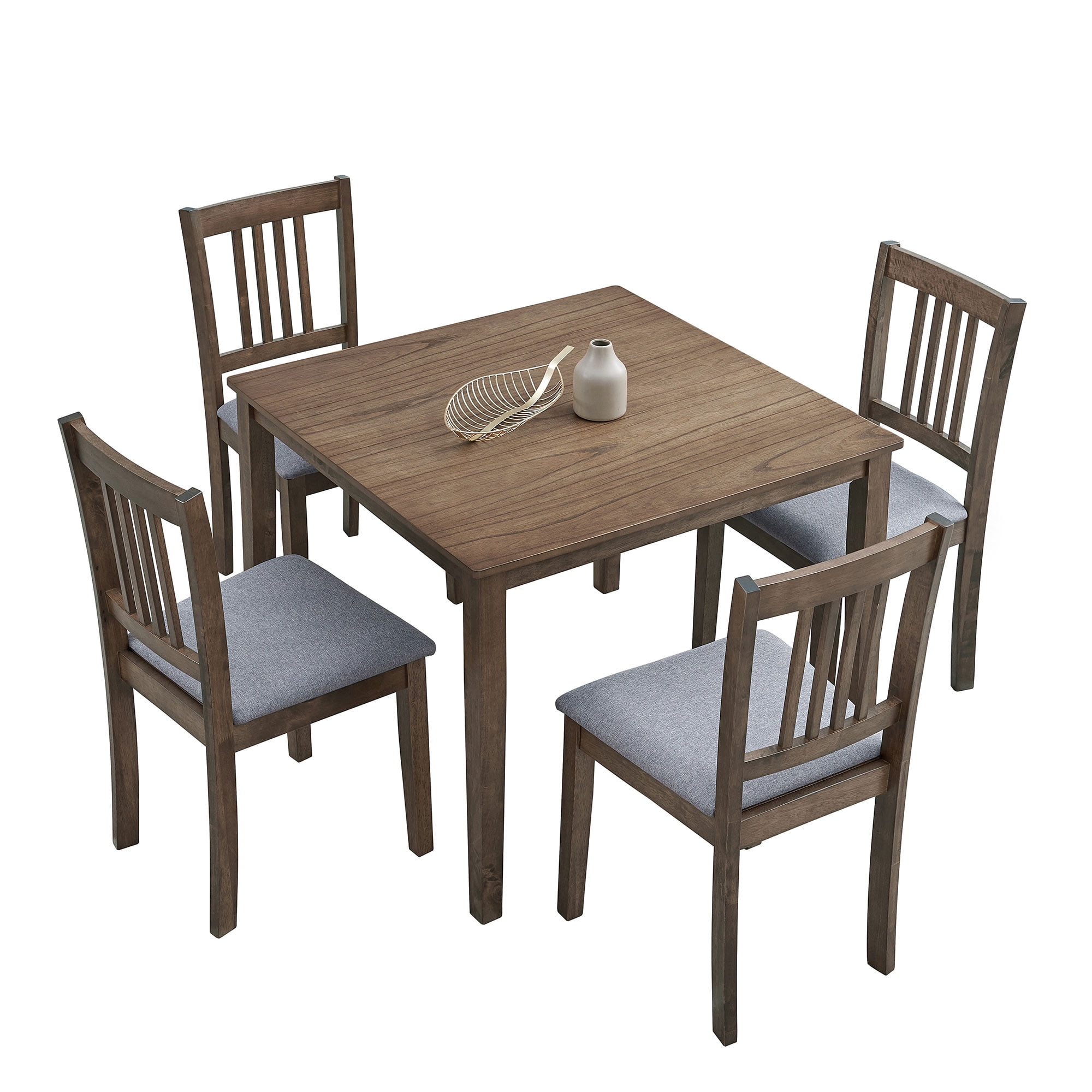 (1 Table with 4 Chairs)Wooden Dining Table Set, Mid Century Modern ...