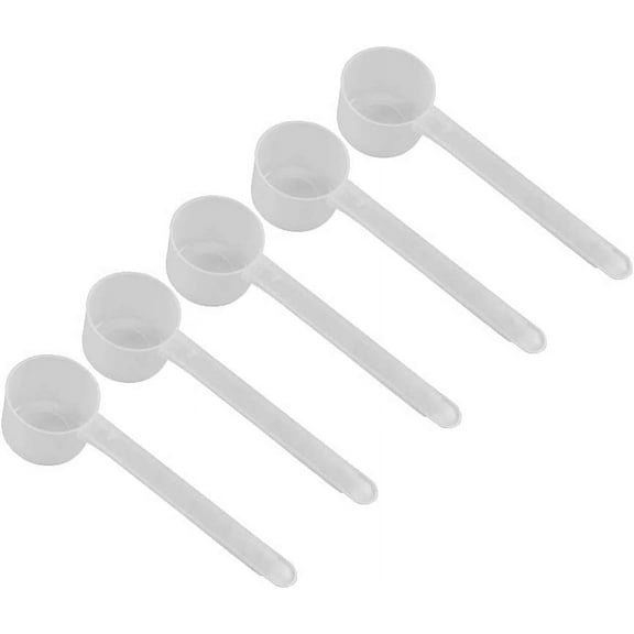 1 Tablespoon (1/2 Oz. | 3 Teaspoon | 1/16 Cup | 14.8 mL) Long Handle Scoop for Measuring Coffee, Pet Food, Grains, Protein, Spices and Other Dry Goods (Pack of 5)