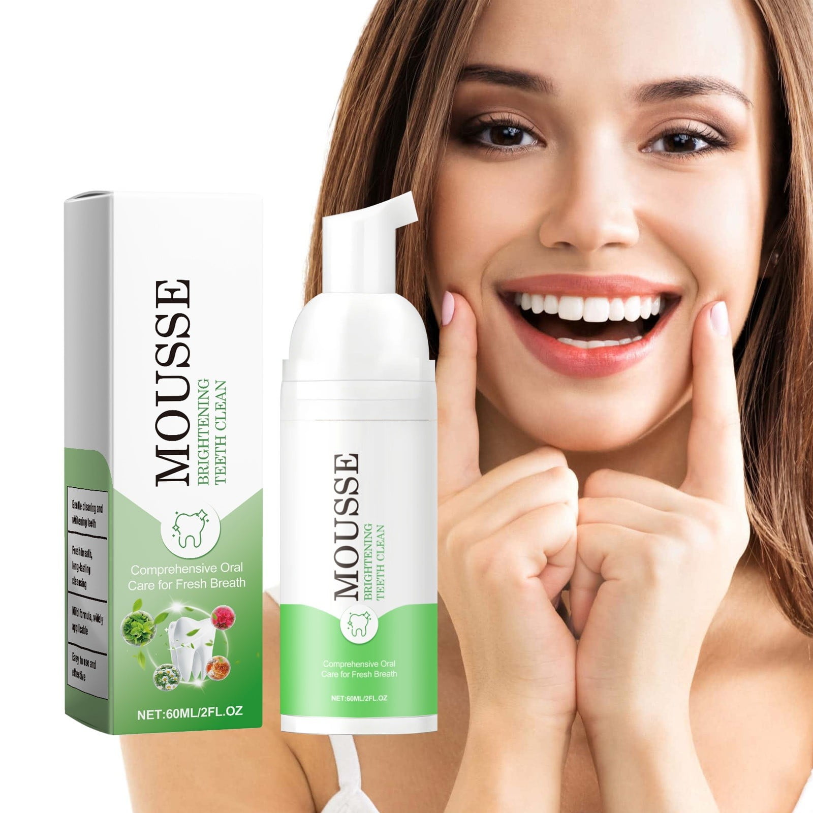 1*Teeth Cleaning Mousse Vikudy Reduce Price! 60Ml Foaming Teeth Cleansing Effortless Hygiene