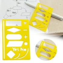 1 Template Ruler Plastic Flowchart Template Portable Tool for Note Taking Planning and Project Management