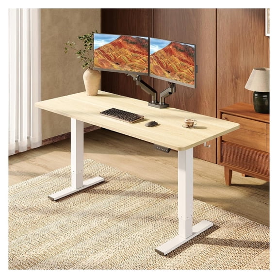 1'' Thick Height Adjustable Standing Desk 60 x 24'' Sit Stand ...