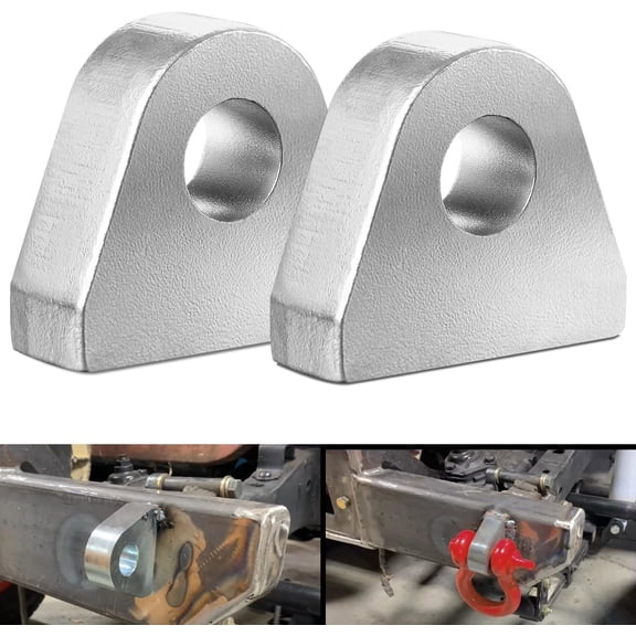 1" Thick Steel Offroad Hydraulic Tractor Mount 2Pcs Weld On Shackle Clevis Mount