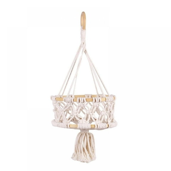 1 Tier Hanging Fruit Basket For Kitchen Macrame Vegetable Storage Organizer Wall Baskets For Indoor Plants Boho Decor