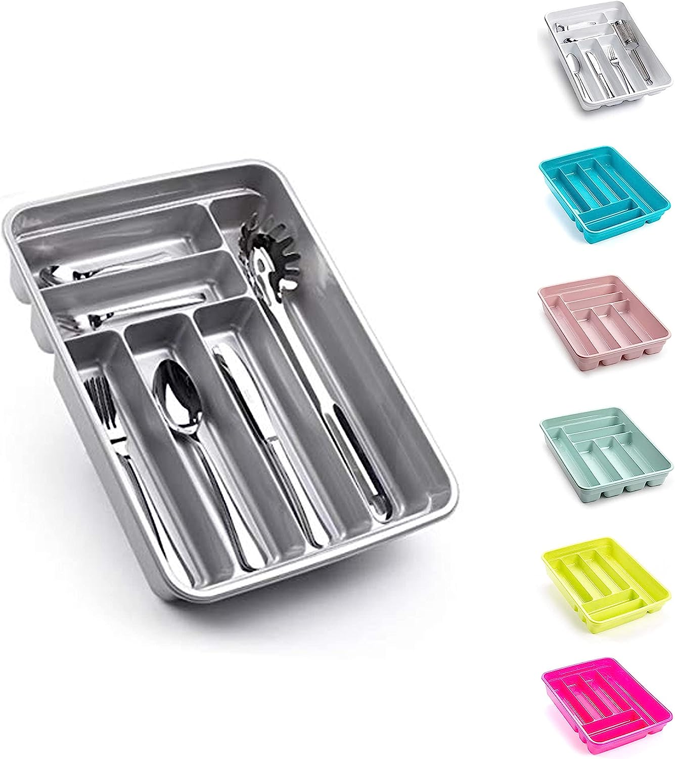 1 Tier Large & Deep CUTLERY TRAY Flatware Organiser Strong Plastic