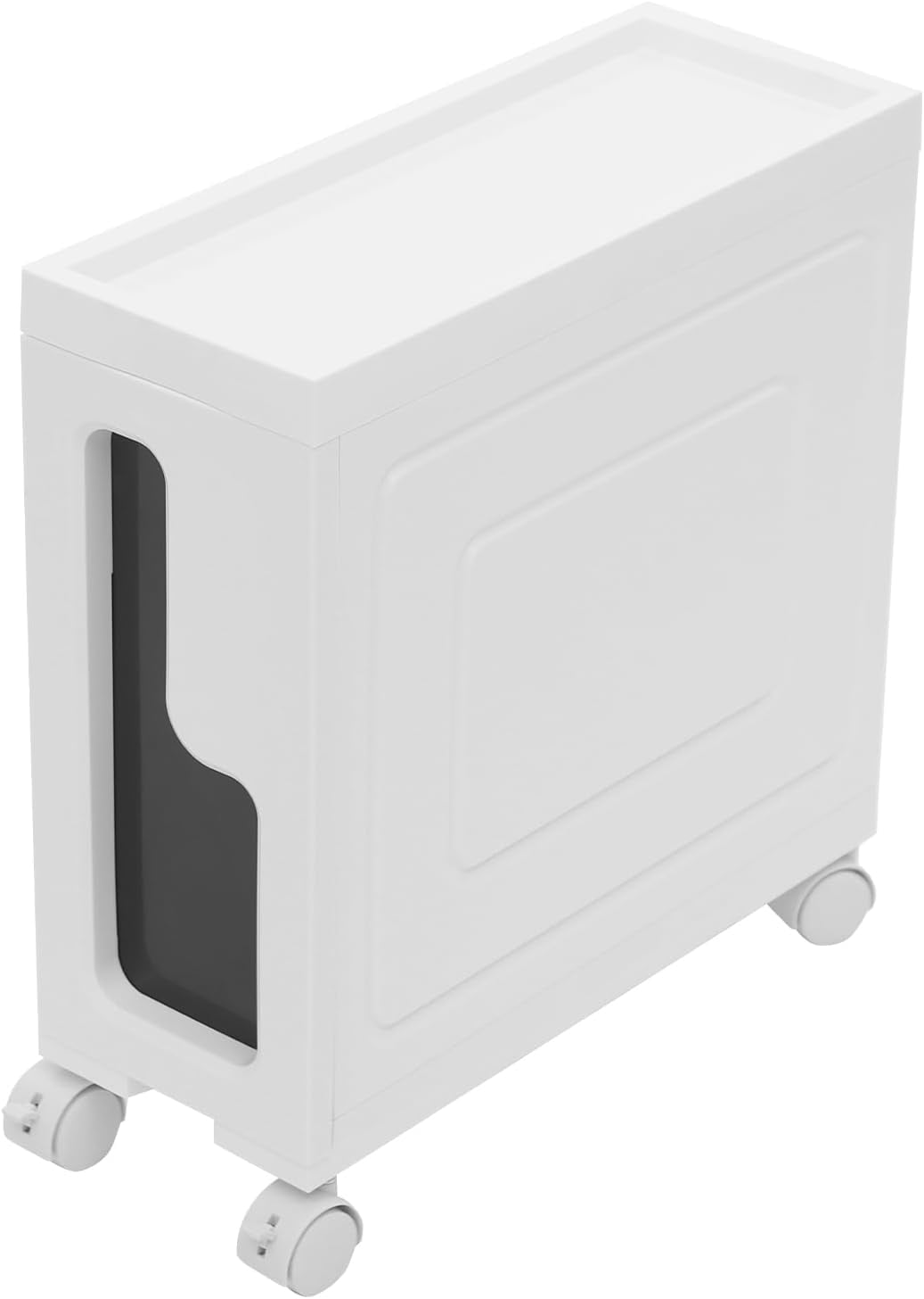 1-Tier Storage Closet Storage Rack with Wheels in Bathroom Slim ...