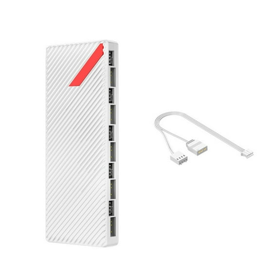 1 To 10 PWM 5V 3 Pin Magnetic ARGB Controller Fan Splitter for PC Case Fan