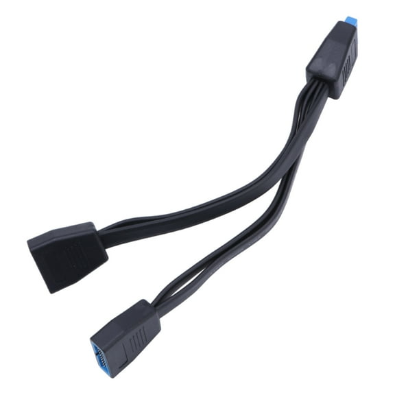 1 To 2 Motherboard USB3.0 Header Splitter Cable 20cm 19Pin Internal Extension Header Cable