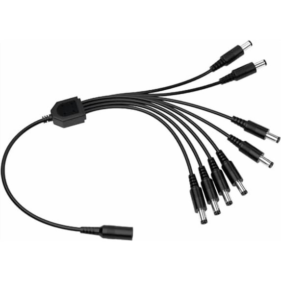 1 To 8 Cctv Dc Power Splitter Cable High Quality 5.5Mm 2.1Mm For Security Cam...