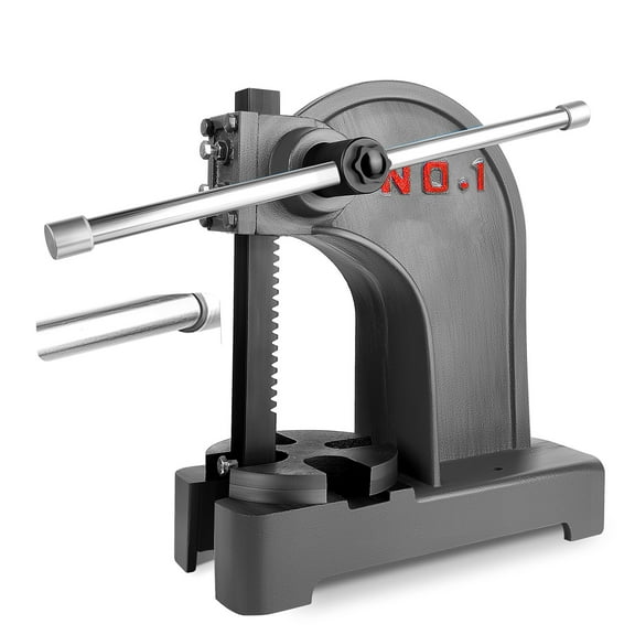 1 Ton Arbor Press, Desktop Manual Lever Press, Maximum Height 5.5 Inch Cast Iron Heavy-duty Press for Stamping, Black