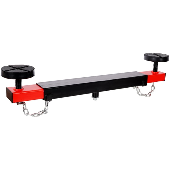 1 Ton Floor Jack Cross Beam Adapter, Heavy Steel Jack Support Cross Bar with Rubber Pads, Adjustable Lifting Crossmember for Car Repair & Engine Hoist