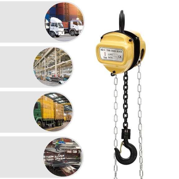 1 Ton Load-bearing Chain Puller Block 3M Chain Lift Hoist Hand Tools Chain Lifting Tool w/ Hook