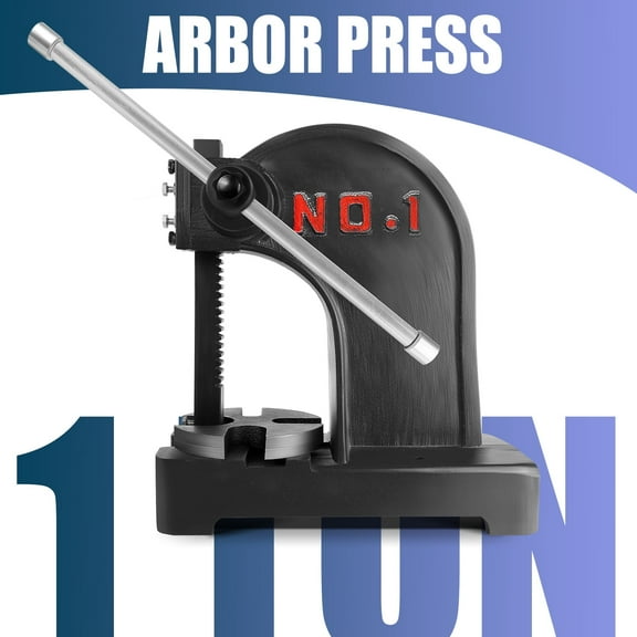 1 Ton Manual Arbor Press, Heavy-duty Press Machine, 5.5in Work Height Precision Hand Press for Stamping, Bending, Forming