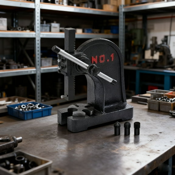 1 Ton Manual Arbor Press, Precision Hand Press, 5.5in Work Height Manual Press for Bending, Forming, Stamping