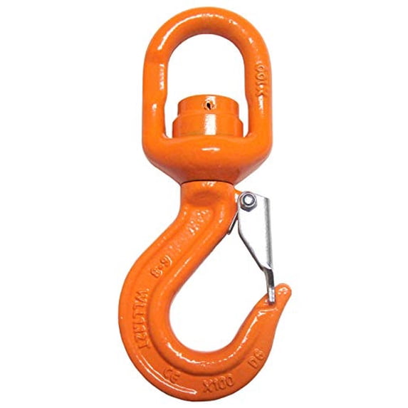 1 TonAlloy Swivel Bearing Hoist Hook with Latch Load Rotation Device ...