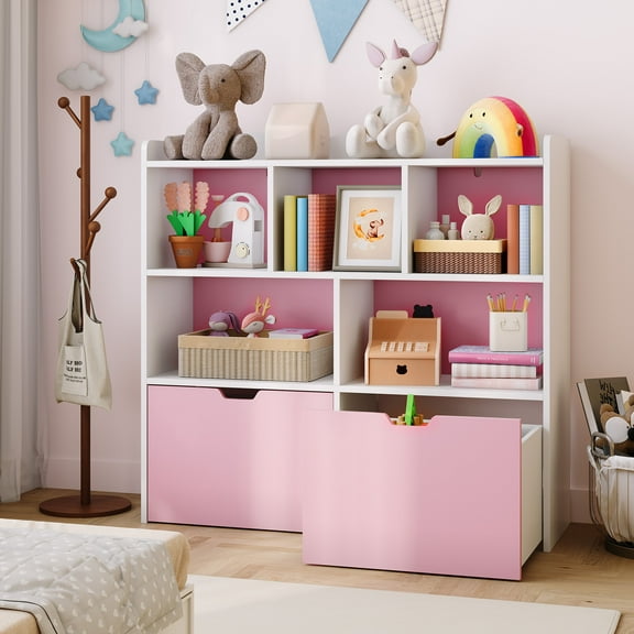 1#Toy Storage Organizer, Kid Bookshelf