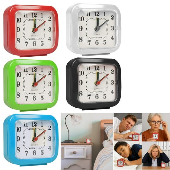 1 Travel Alarm Clock Battery Operated Analog 12 Hours Home Decor US SHIP