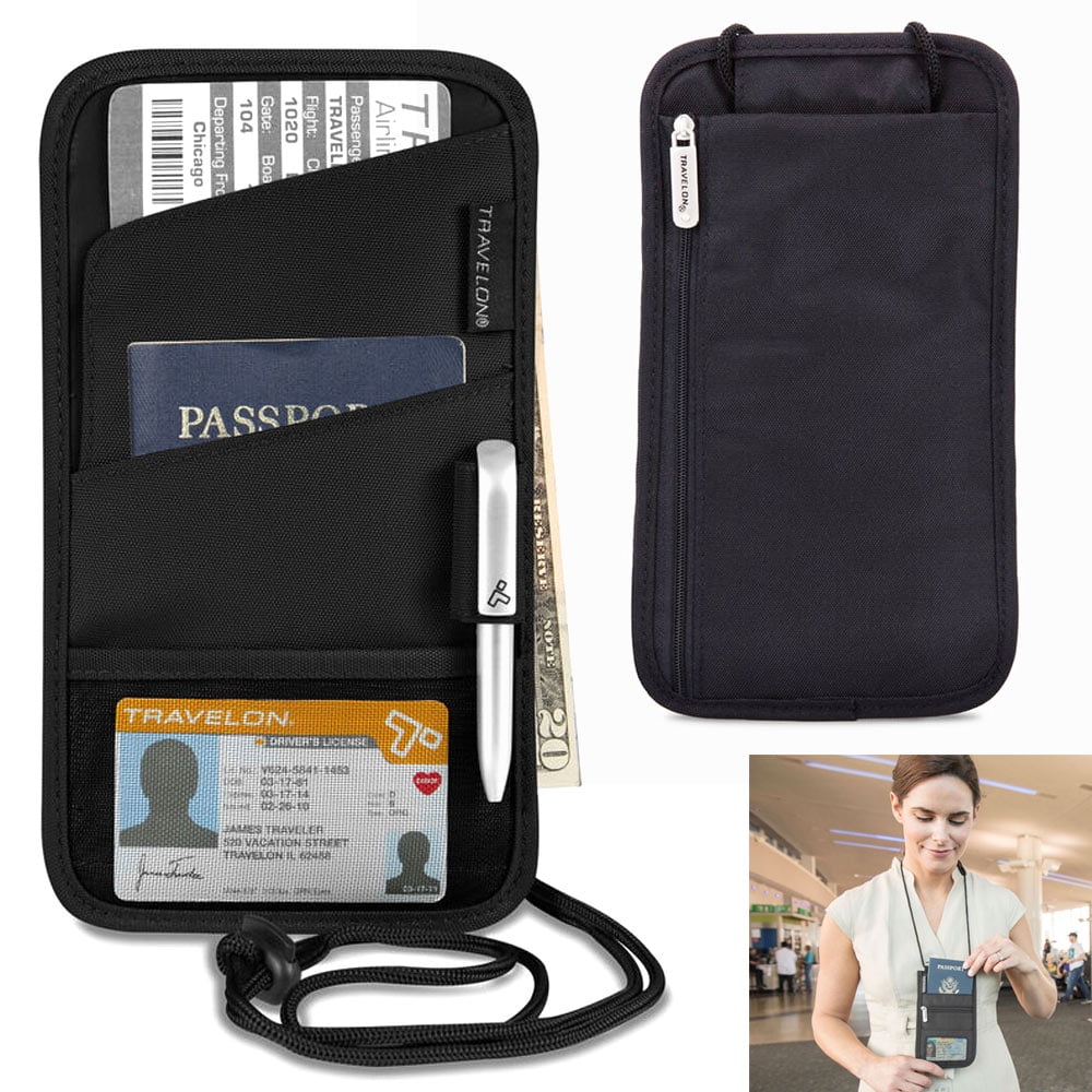 1 Travelon Id Passport Holder Neck Wallet Travel Pouch Women 1 Travelon Id Passport Holder Neck Wallet Travel Pouch Women
