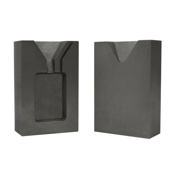 1 Troy Ounce Silver Rectangular Two Part Split Graphite Ingot Mold Scrap Jewelry Making Metalsmith Craft Tool - SMLD-0061