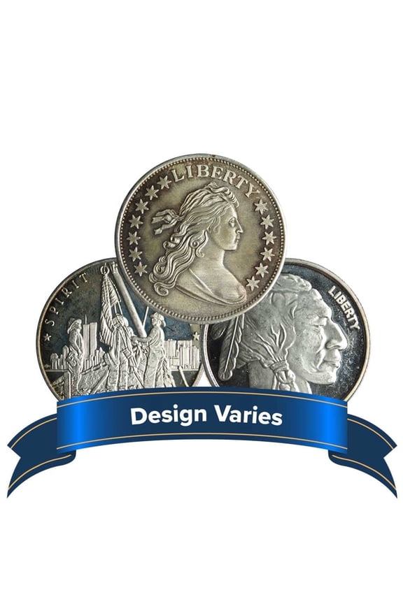 1 Troy oz Silver Round .999 Fine Generic Impaired