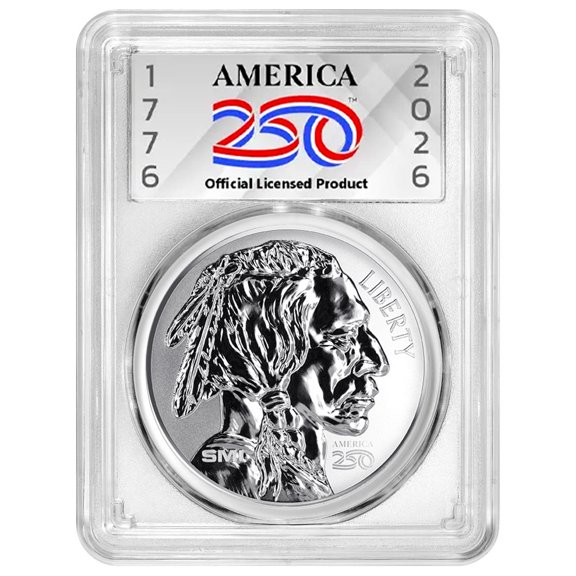 1 Troy oz Sunshine Mint 250th Anniversary 1776 Reverse Proof Buffalo Silver Round