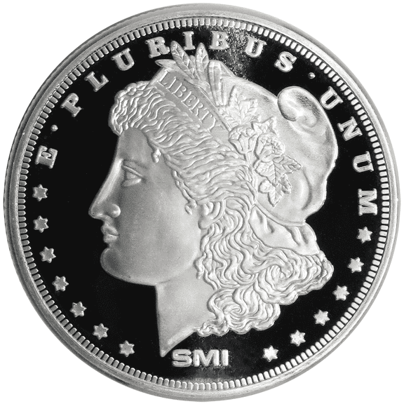 1 Troy oz Sunshine Mint Morgan Design .999 Fine Silver Round Mint Mark SI