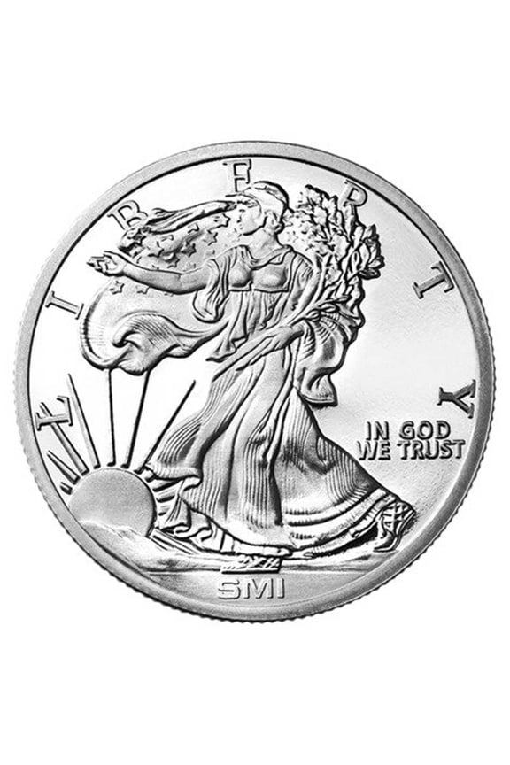 1 Troy oz Sunshine Mint Walking Liberty Design .999 Silver Round Mint Mark SI