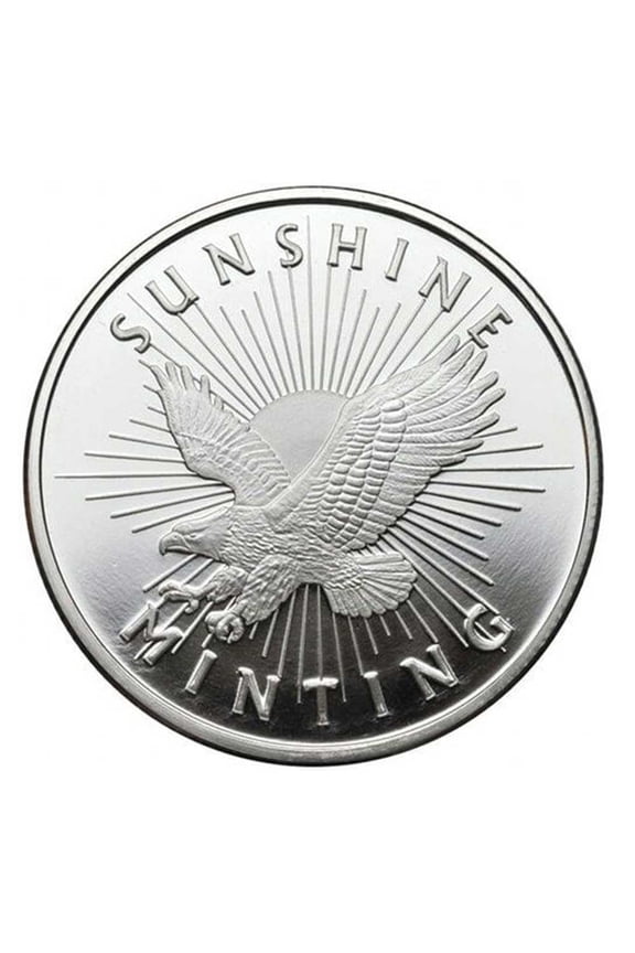 1 Troy oz Sunshine Minting .999 Fine Silver Round Mint Mark SI