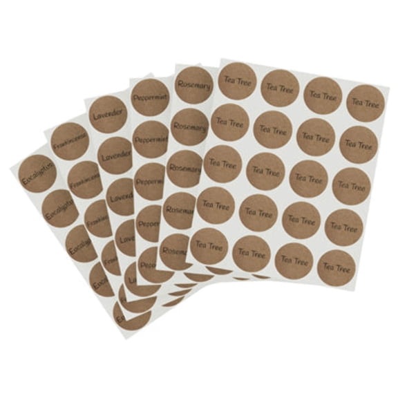 1" True Kraft Paper Dot Stickers: 1080/Pack