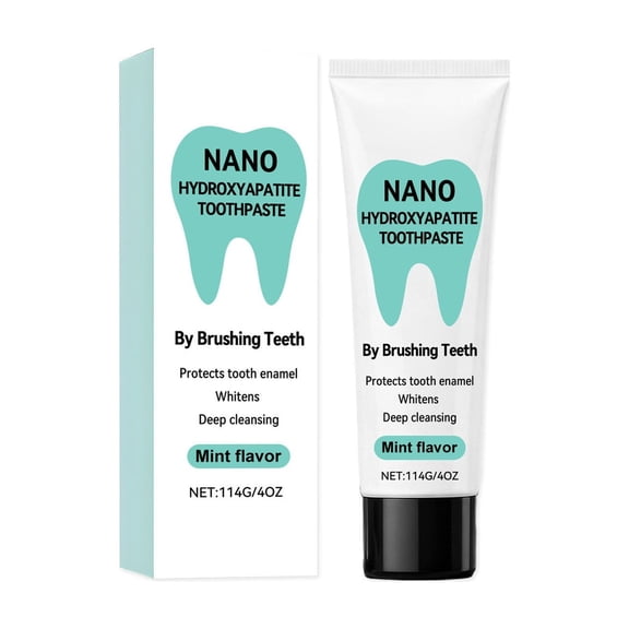 1 Tube Fluoride Free Nano Hydroxyapatite Ultimate Toothpaste for Remineralizing Enamel & Sensitive Relief, Whitening, Antiplaque, SLS Free, Fresh Mint, 4 oz (Fresh Mint)