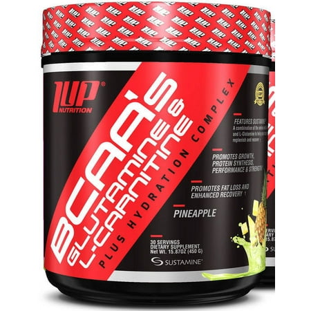 1 UP Nutrition BCAA's Glutamine & L Carnitine (Pineapple 30 Servings)